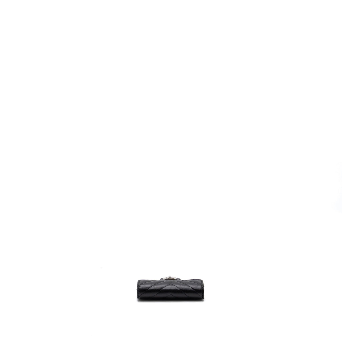 CHANEL 2.55 REISSUE FLAP CARD HOLDER AGED CALFSKIN BLACK SHW (MICROCHIP)