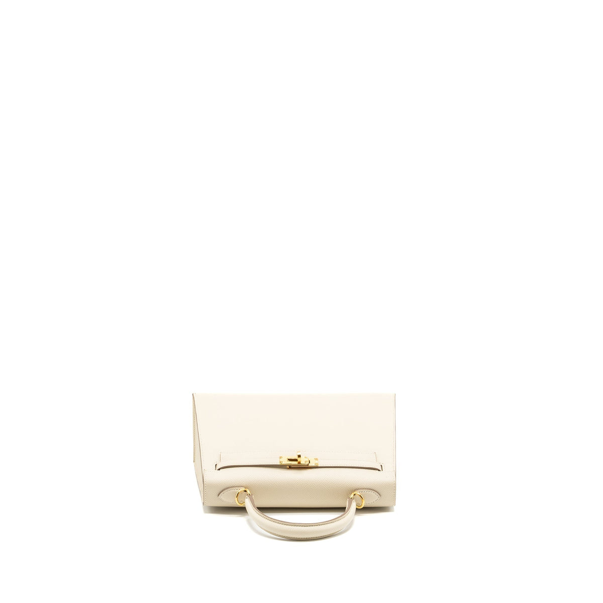 Hermes Kelly 25 Epsom Craie GHW
