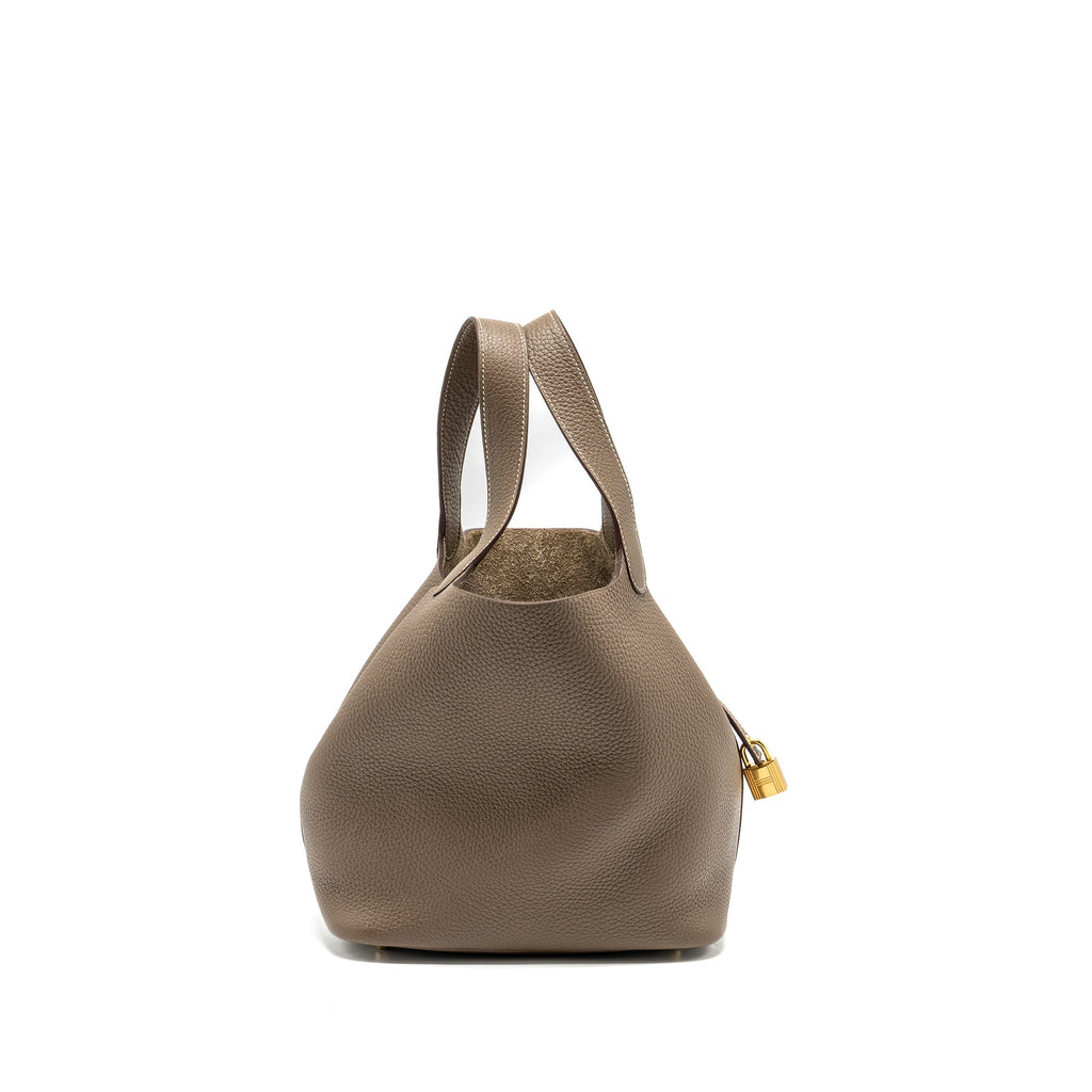 Hermes Picotin 22 Clemence Etoupe GHW