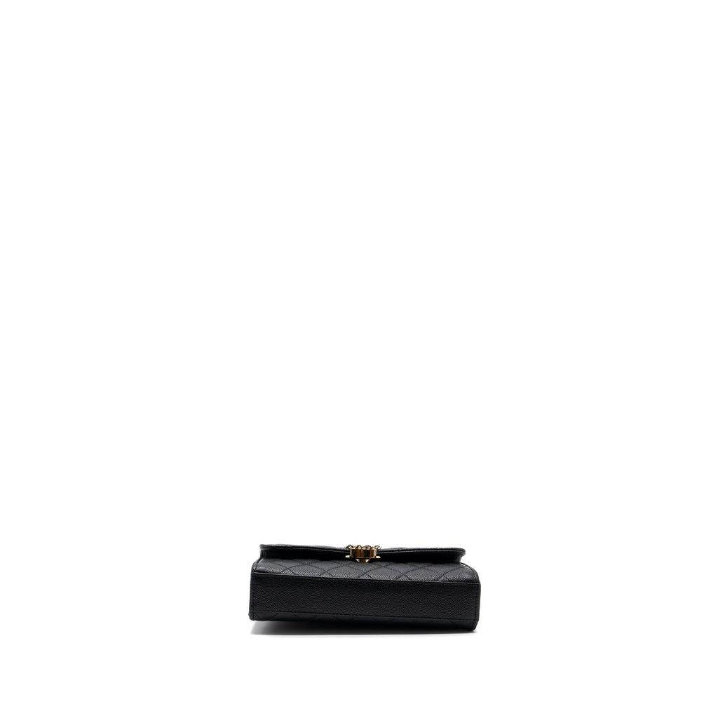 CHANEL TOP HANDLE MINI FLAP BAG WITH CHAIN CAVIAR BLACK LGHW (MICROCHIP)