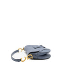 DIOR MEDIUM SADDLE BAG GOAT SKIN LIGHT BLUE GHW