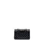 CHANEL SMALL CLASSIC DOUBLE FLAP BAG LAMBSKIN BLACK SHW (MICROCHIP)