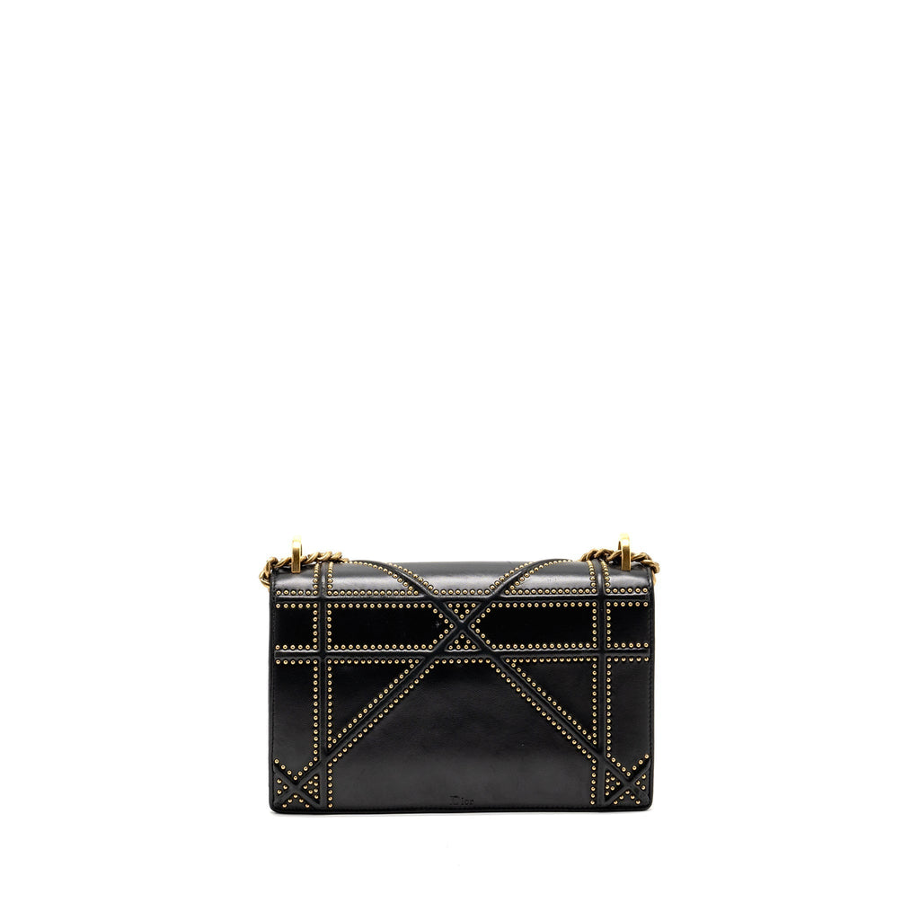 DIOR MEDIUM STUDDED DIORAMA LAMBSKIN BLACK GHW
