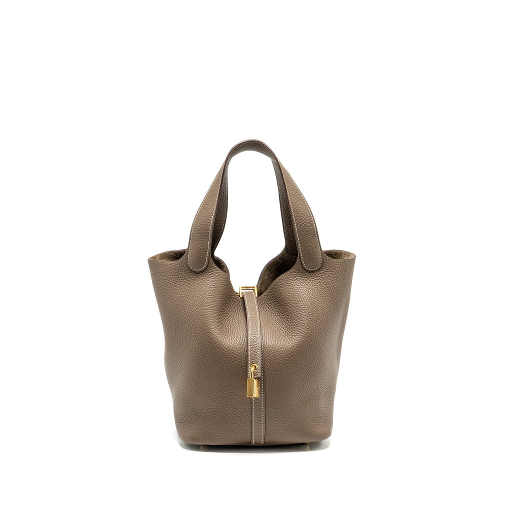 Hermes Picotin 22 Clemence Etoupe GHW