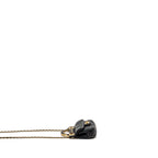 CHANEL 21A TOP HANDLE MINI FLAP CARD HOLDER WITH CHAIN LAMBSKIN BLACK GHW