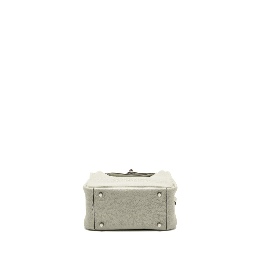 Hermes Mini Lindy Clemence Gris Neve SHW