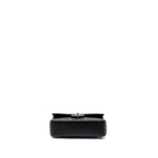 CHANEL SMALL CLASSIC DOUBLE FLAP BAG LAMBSKIN BLACK SHW (MICROCHIP)