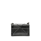 DIOR MEDIUM DIORAMA CALFSKIN METALLIC SILVER SHW