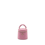 CHANEL TOP HANDLE VANITY CASE LAMBSKIN PINK LGHW