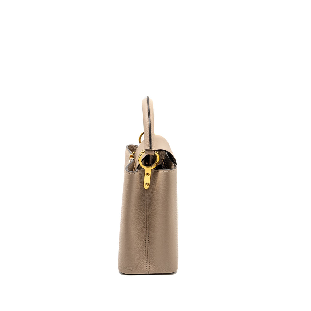 LOUIS VUITTON CAPUCINES PM CALFSKIN GREY GHW