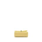 CHANEL MINI RECTANGULAR FLAP BAG LAMBSKIN YELLOW LGHW