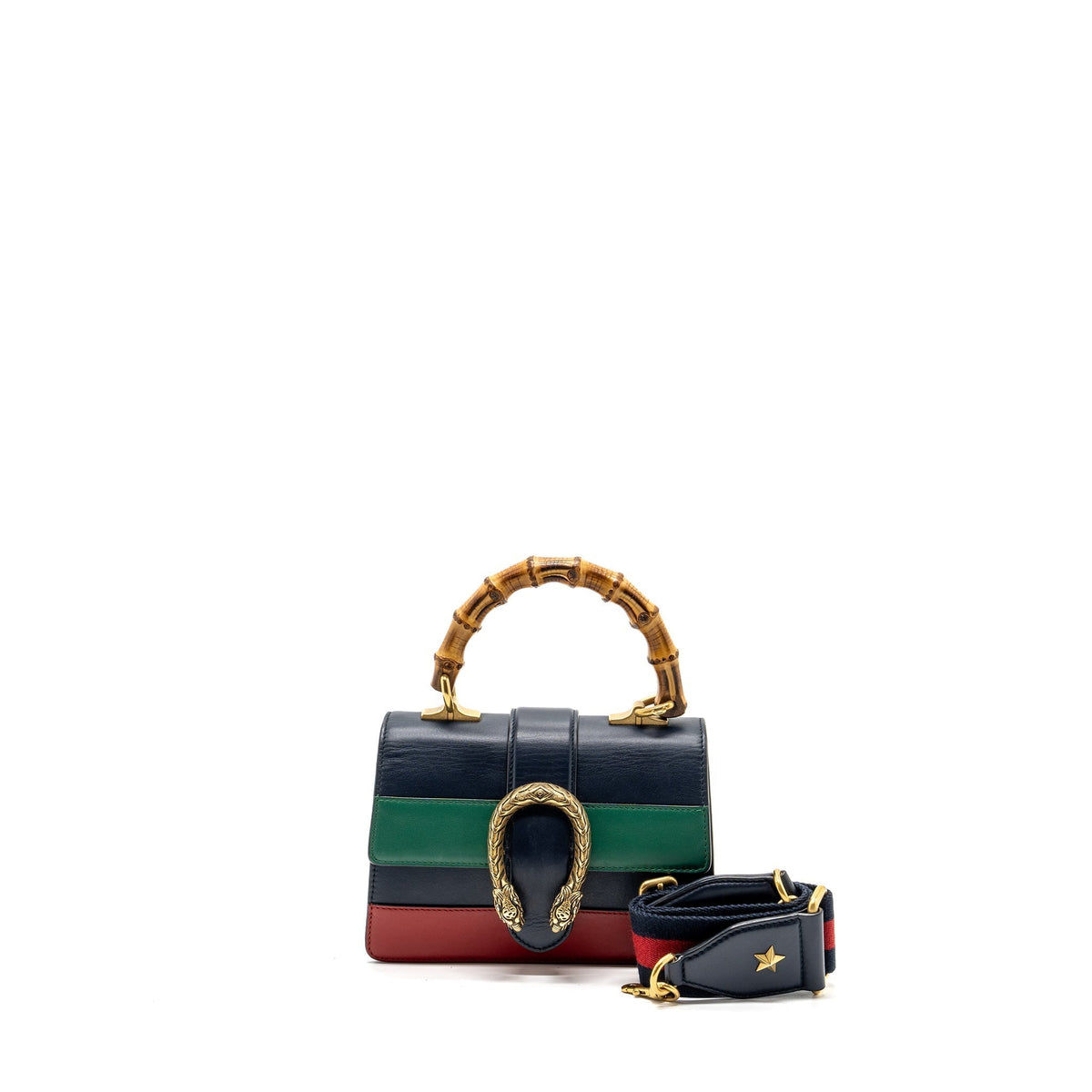 GUCCI DIONYSUS SMALL BAMBOO HANDLE BAG CALFSKIN MULTICOLOUR GHW