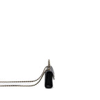 CHANEL TOP HANDLE MINI FLAP BAG WITH CHAIN CAVIAR BLACK LGHW (MICROCHIP)
