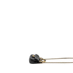 CHANEL 21A TOP HANDLE MINI FLAP CARD HOLDER WITH CHAIN LAMBSKIN BLACK GHW