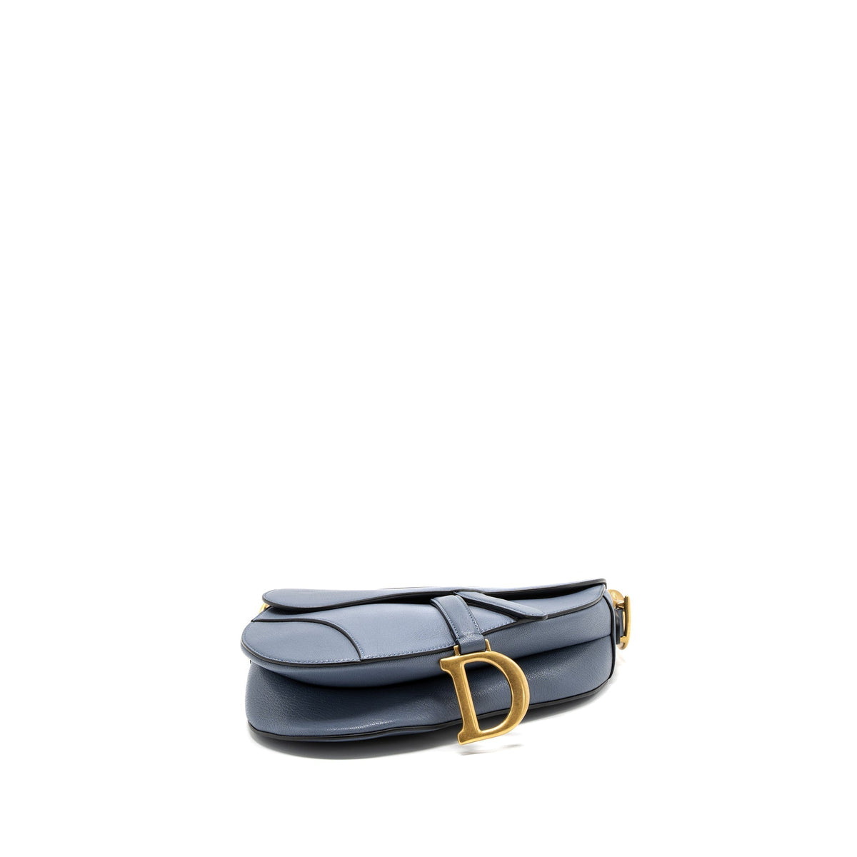 DIOR MEDIUM SADDLE BAG GOAT SKIN LIGHT BLUE GHW