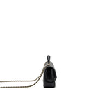 CHANEL TOP HANDLE MINI RECTANGULAR FLAP BAG LAMBSKIN BLACK LGHW(MICROCHIP)