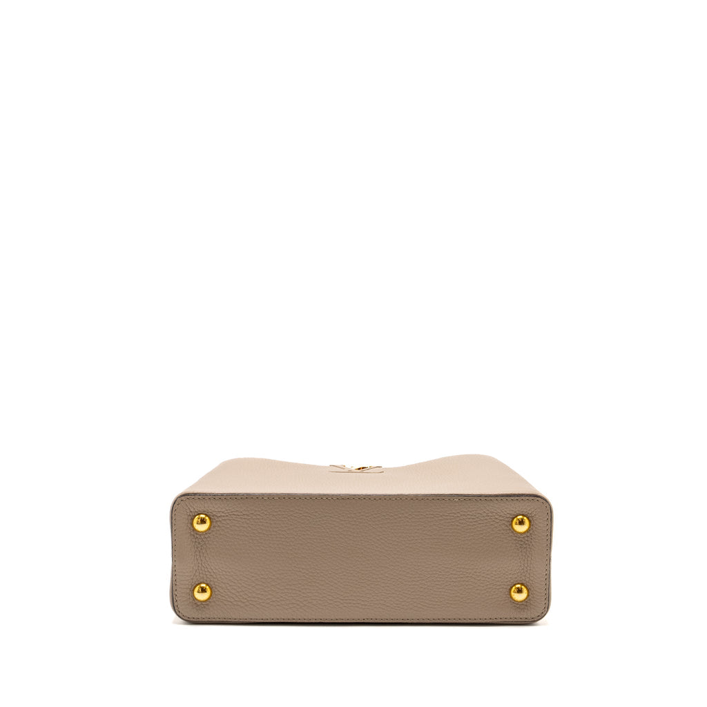 LOUIS VUITTON CAPUCINES PM CALFSKIN GREY GHW