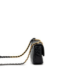 CHANEL SMALL 19 BAG LAMBSKIN BLACK MULTICOLOUR HARDWARE (MICROCHIP)
