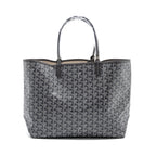 GOYARD SAINT LOUIS PM TOTE BAG GOYARDINE CANVAS/CALFSKIN GREY SHW