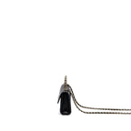 CHANEL TOP HANDLE MINI FLAP BAG WITH CHAIN CAVIAR BLACK LGHW (MICROCHIP)
