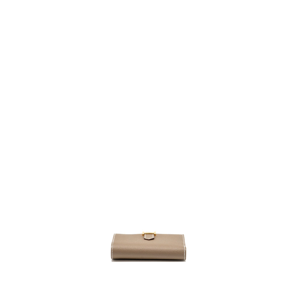 Hermes Bearn Compact Wallet Epsom Etoupe GHW