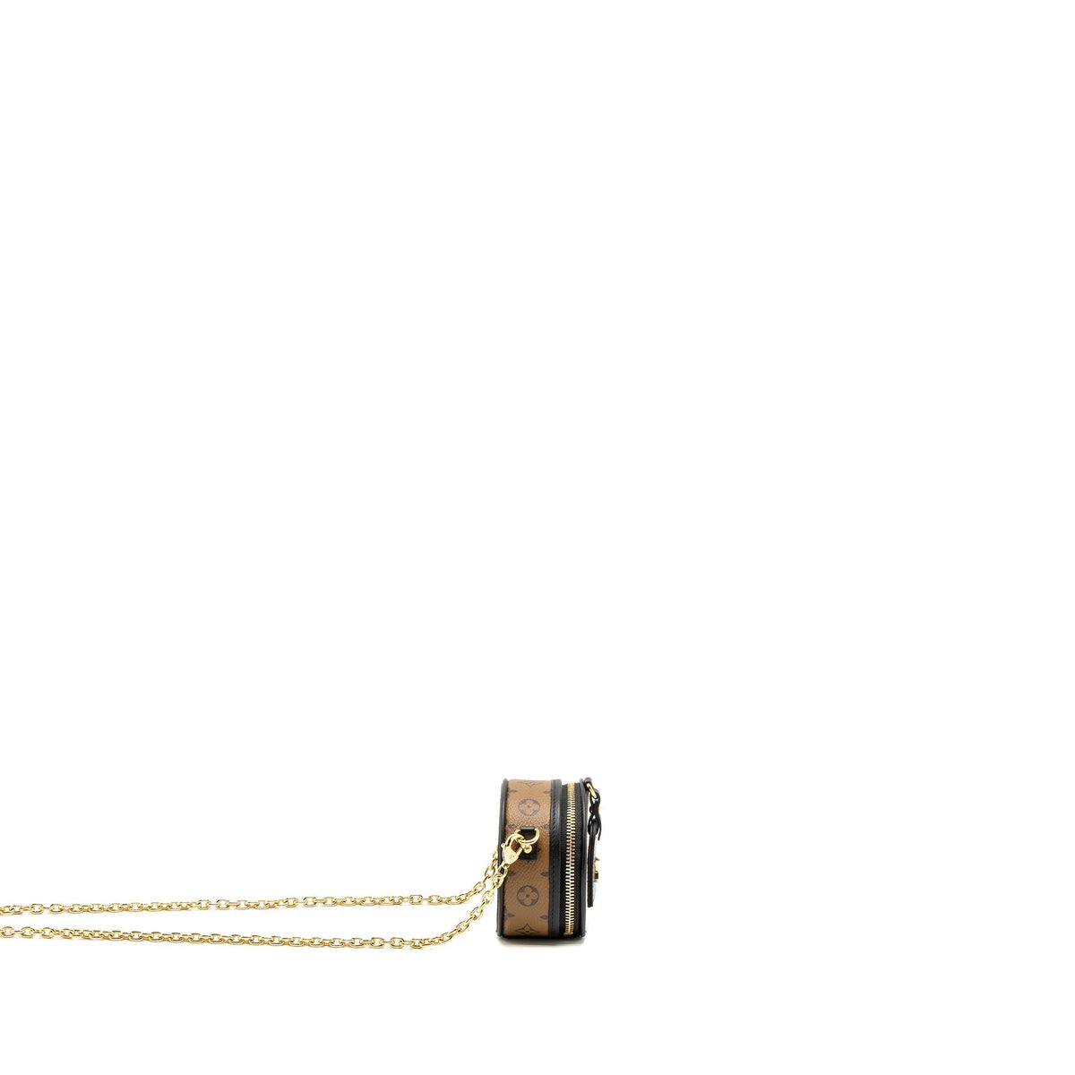 LOUIS VUITTON CHAPEAU NECKLACE/CHAIN BAG MONOGRAM REVERSE CANVAS BLACK GHW