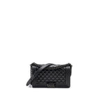 CHANEL MEDIUM BOY BAG CAVIAR SO BLACK BLACK HARDWARE