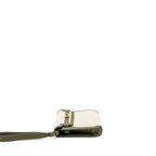 HERMES POCHETTE KELLY DEPECHES 25 CANVAS / TOGO ECRU BEIGE / VERT OLIVE GHW