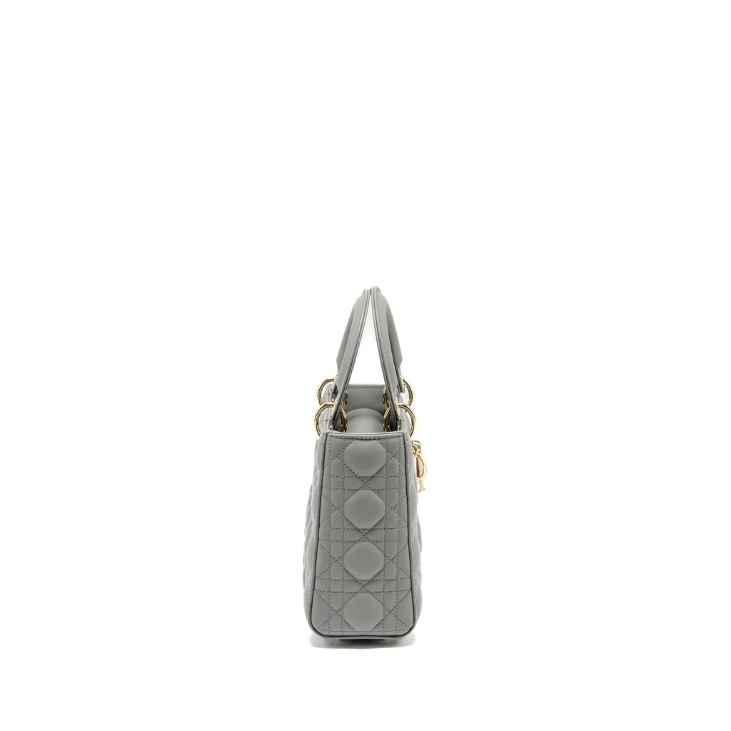 DIOR MY ABC SMALL LADY DIOR LAMBSKIN GREY LGHW
