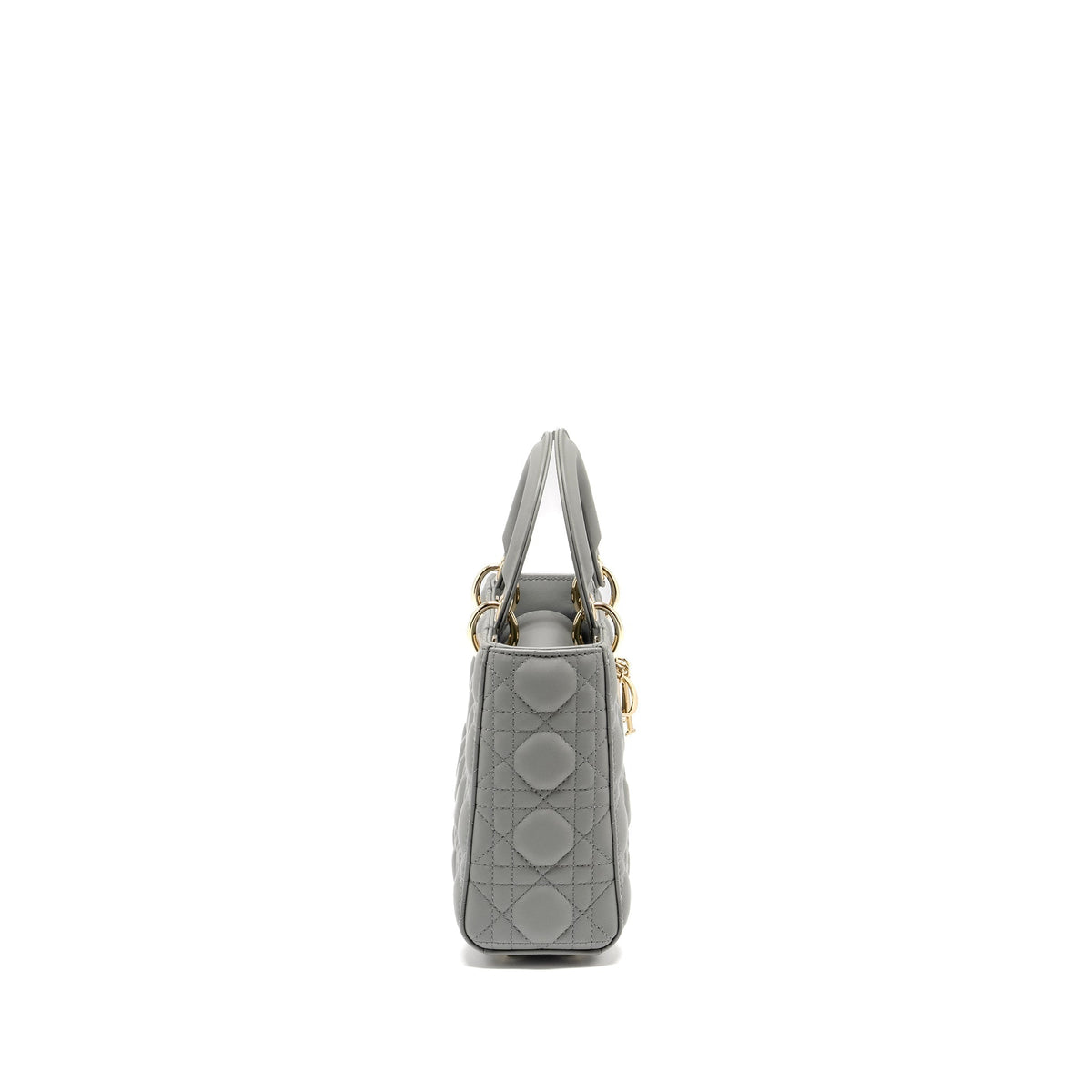 DIOR MY ABC SMALL LADY DIOR LAMBSKIN GREY LGHW
