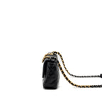 CHANEL SMALL 19 BAG LAMBSKIN BLACK MULTICOLOUR HARDWARE (MICROCHIP)
