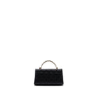 CHANEL TOP HANDLE MINI FLAP BAG WITH CHAIN CAVIAR BLACK LGHW (MICROCHIP)
