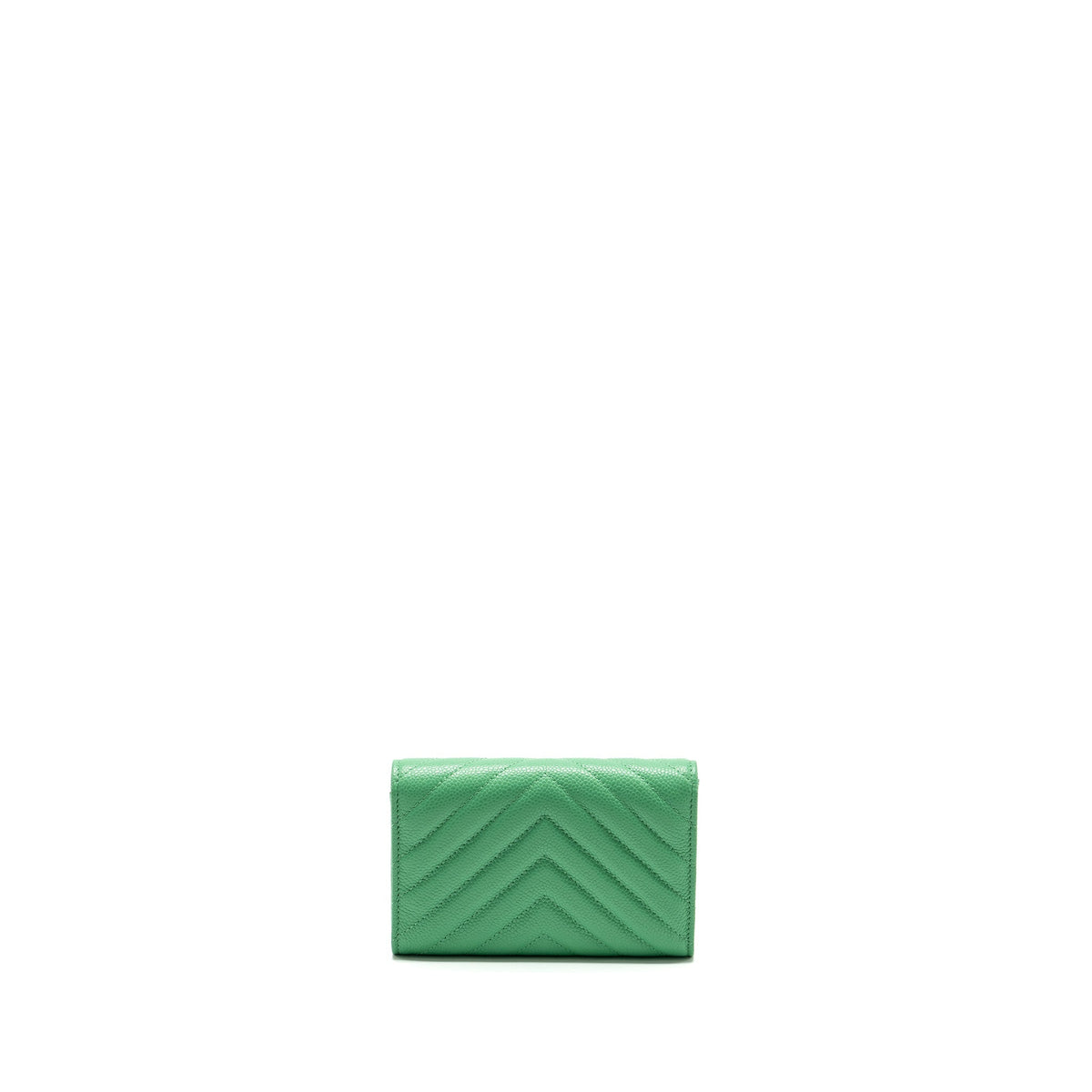 CHANEL CLASSIC FLAP WALLET CHEVRON CAVIAR GREEN SHW