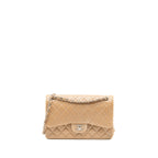 CHANEL CLASSIC JUMBO DOUBLE FLAP BAG CAVIAR IRIDESCENT BEIGE BRUSHED SHW