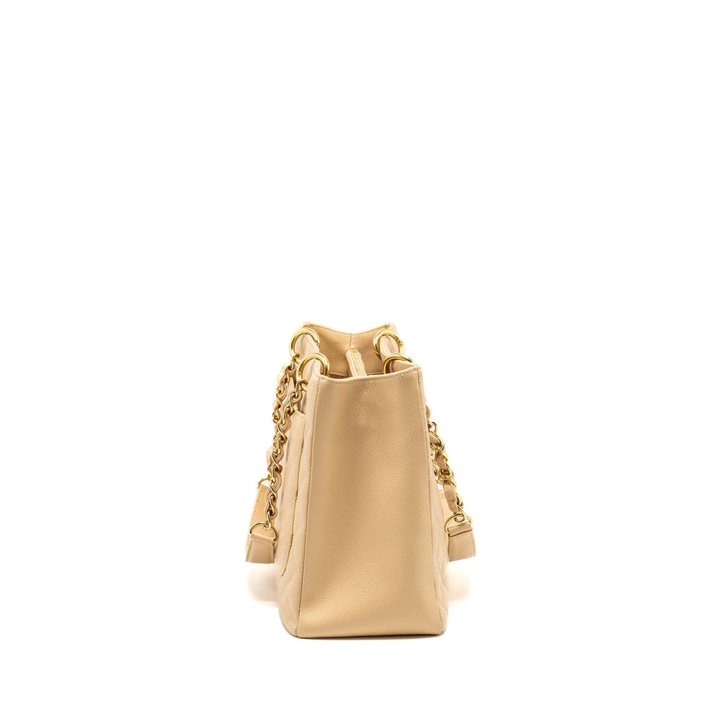 CHANEL GRAND SHOPPING TOTE CAVIAR BEIGE GHW