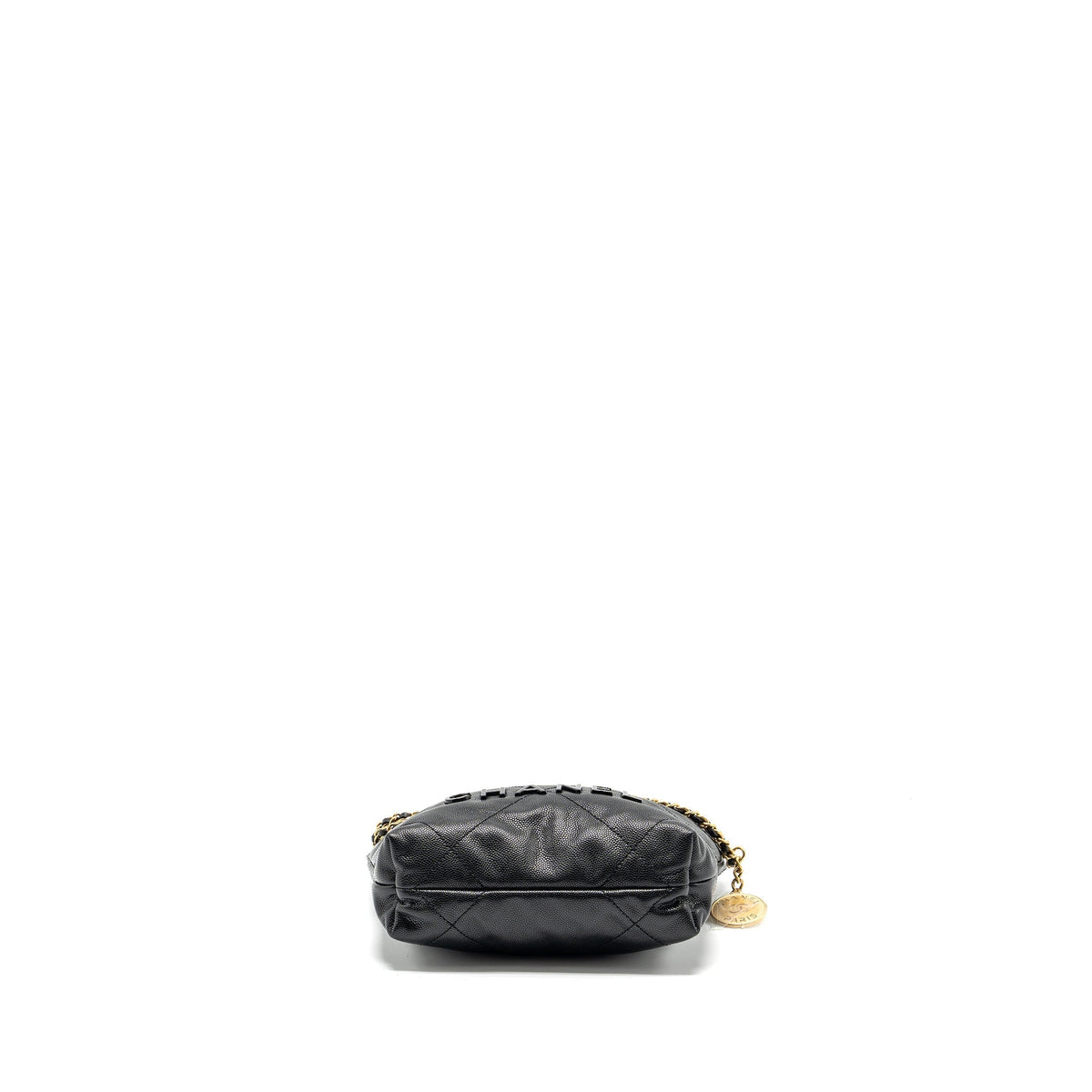 CHANEL MINI 22 BAG CAVIAR BLACK GHW (MICROCHIP)