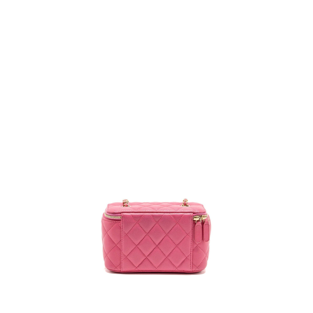 CHANEL LONG VANITY CASE WITH CHAIN CAVIAR HOT PINK LGHW