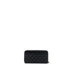 CHANEL CLASSIC LONG ZIPPED WALLET CAVIAR BLACK GHW (MICROCHIP)