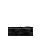 Hermes Kelly 32 Shiny Crocodile Porosus Black GHW Stamp Circle Q
