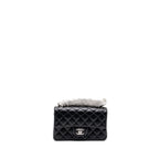 CHANEL MINI RECTANGULAR FLAP BAG LAMBSKIN BLACK WITH SHW (MICROCHIP)
