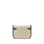 HERMES POCHETTE KELLY DEPECHES 25 CANVAS / TOGO ECRU BEIGE / VERT OLIVE GHW