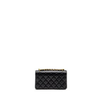 CHANEL 23S WALLET ON CHAIN WITH BAG CHARM CAVIAR BLACK GHW(MICROCHIP)