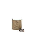 HERMES MINI EVELYNE CLEMENCE BEIGE MARFA / MULTICOLOUR STRAP SHW