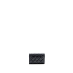 CHANEL CLASSIC FLAP CARD HOLDER LAMBSKIN SO BLACK SHW (MICROCHIP)