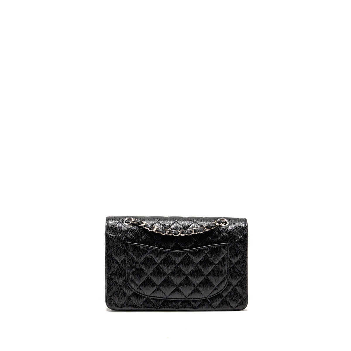 CHANEL SMALL CLASSIC DOUBLE FLAP BAG CAVIAR BLACK SHW