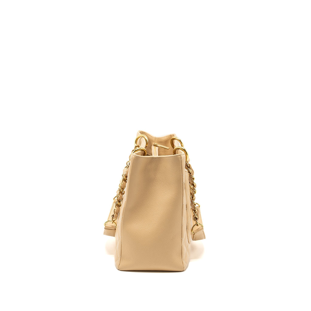 CHANEL GRAND SHOPPING TOTE CAVIAR BEIGE GHW