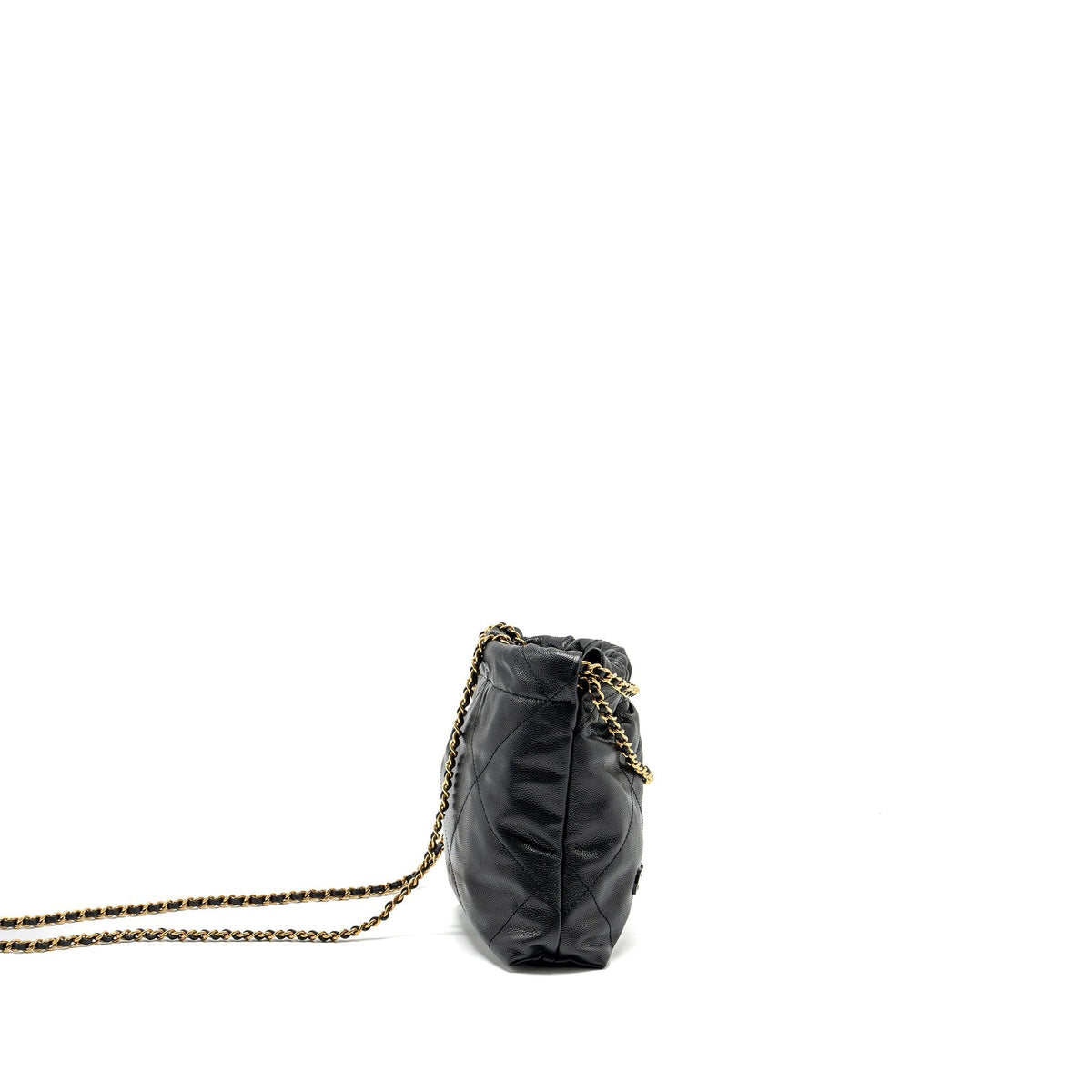 CHANEL MINI 22 BAG CAVIAR BLACK GHW (MICROCHIP)