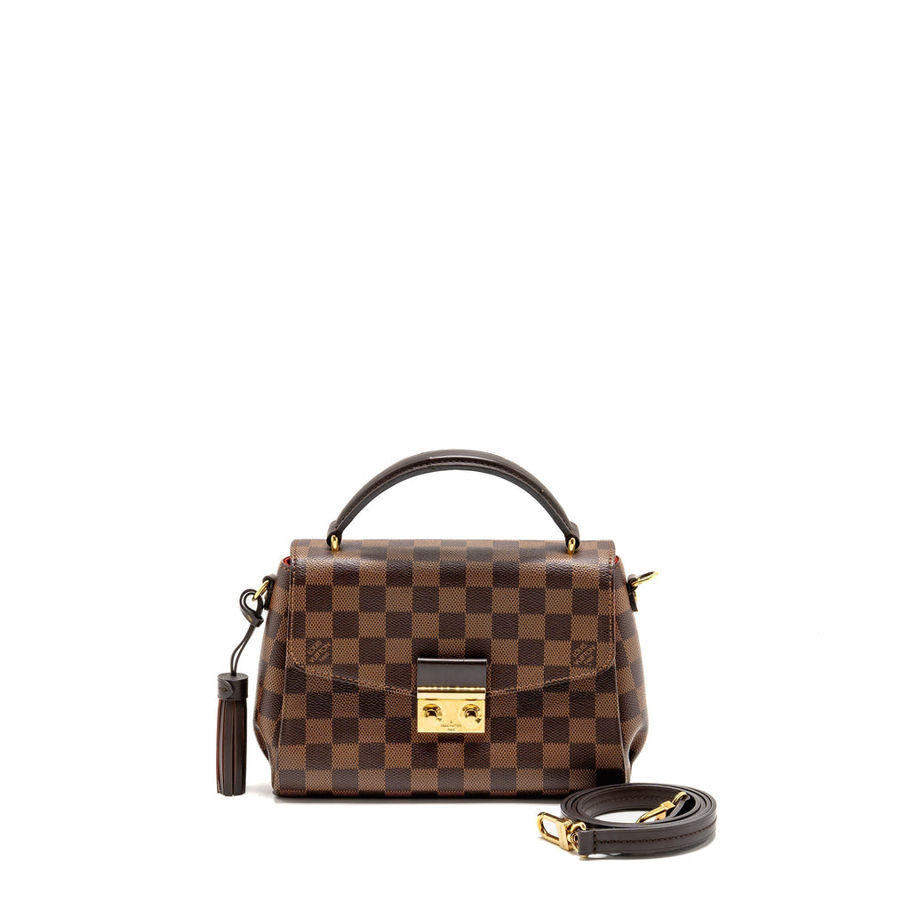 LOUIS VUITTON CROISETTE DAMIER EBENE CANVAS GHW