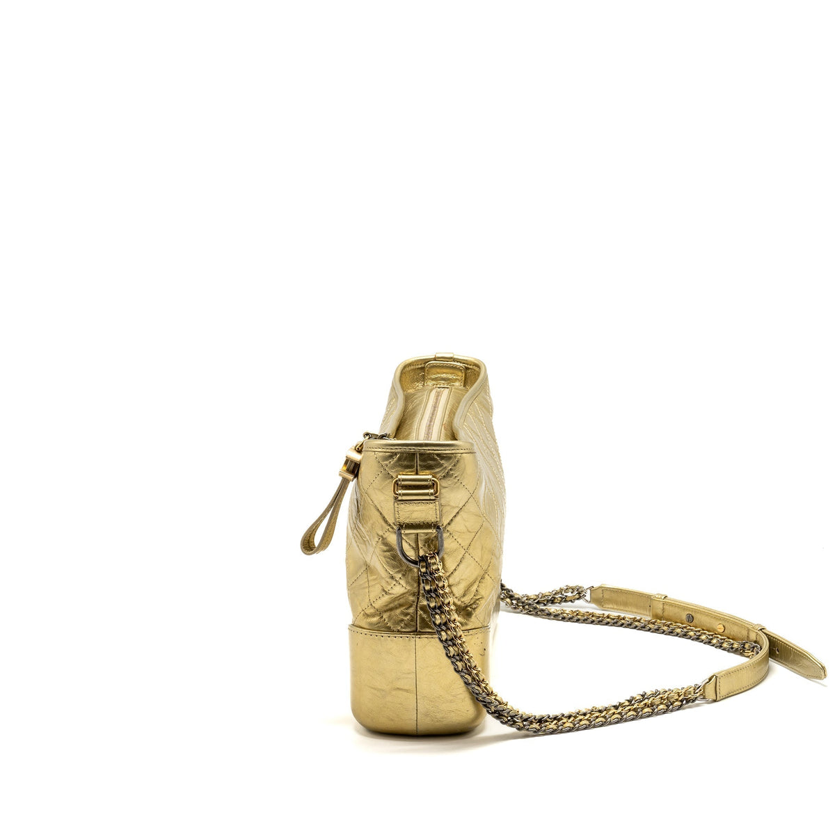 CHANEL GABRIELLE HOBO BAG CALFSKIN METALLIC GOLD MULTICOLOUR HARDWARE
