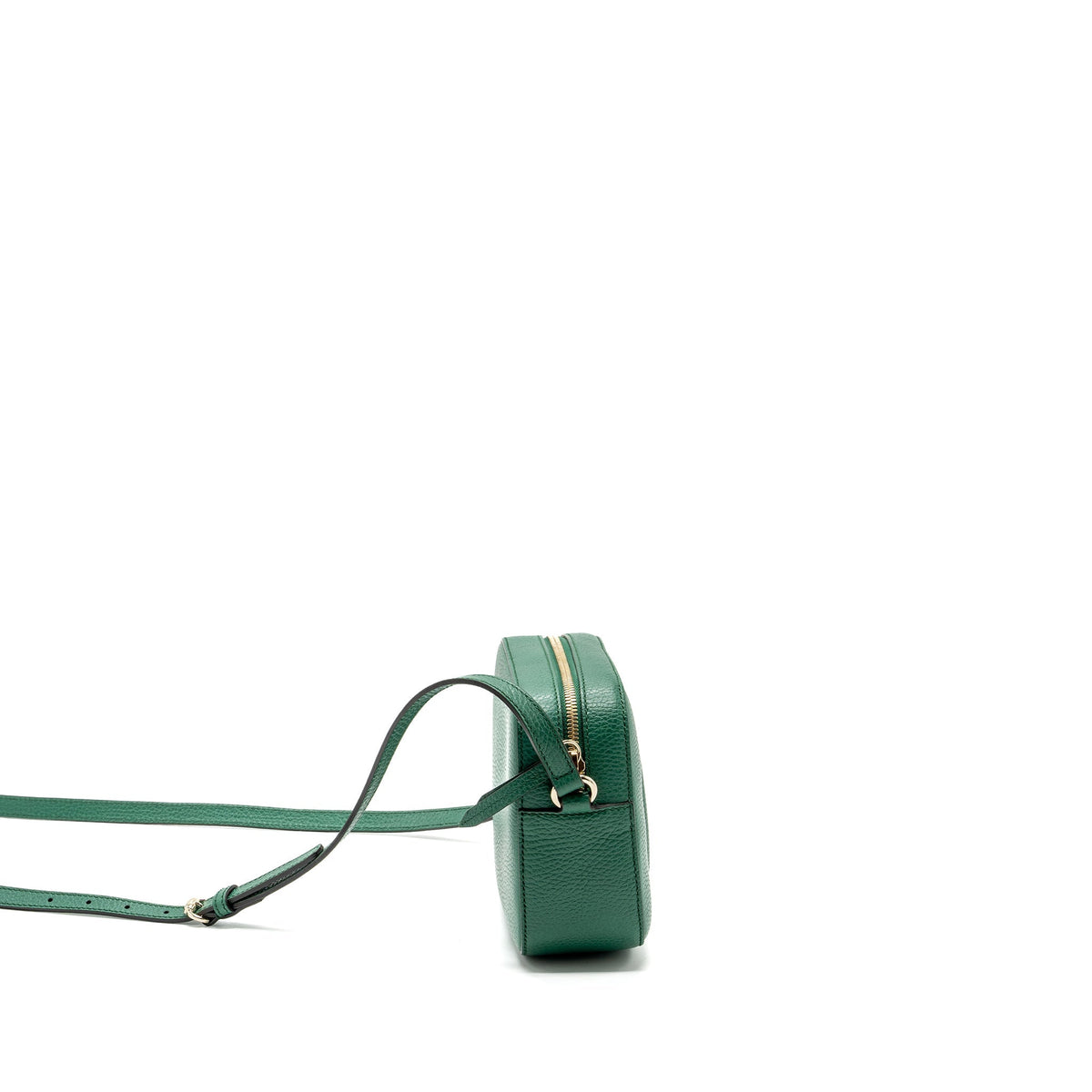 GUCCI DISCO SOHO CAMERA BAG CALFSKIN GREEN LGHW
